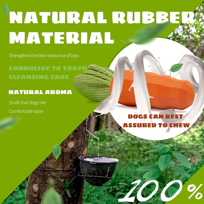 Natural Rubber Carrot Chew Toy for Tough Chewers, image 6 of 7