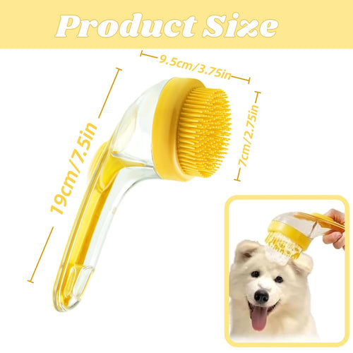 2-In-1 Dog Bath Brush with Shampoo Dispenser
