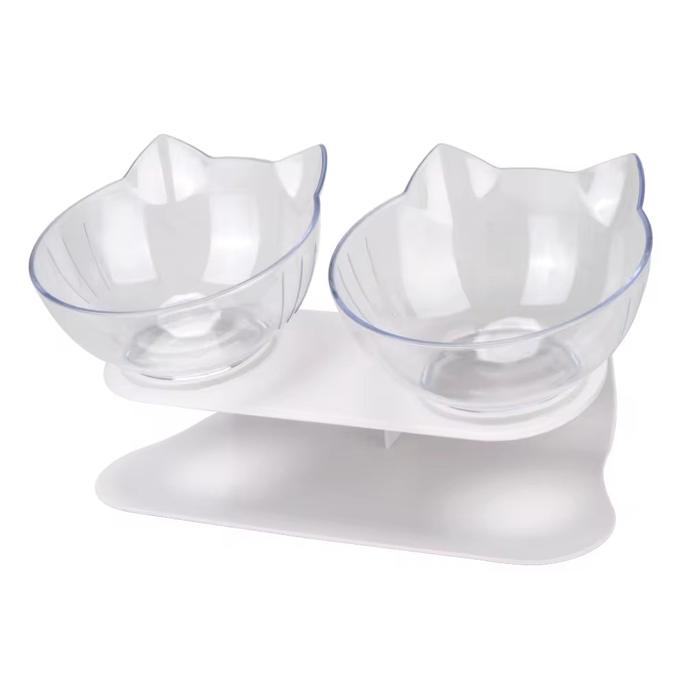 Raised Double Bowl Feeding Stand — Non-Slip