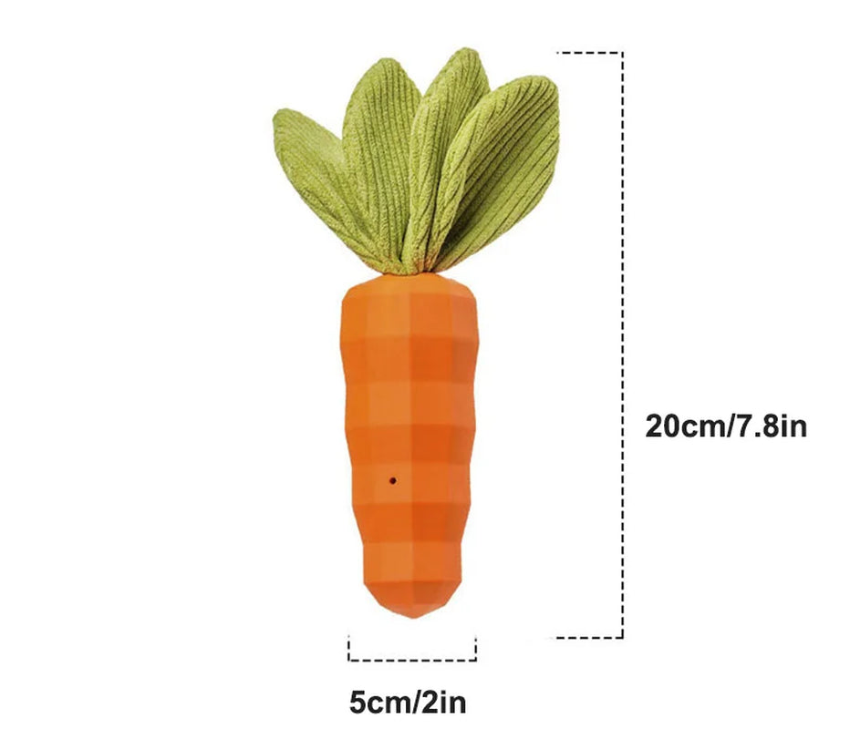 Natural Rubber Carrot Chew Toy for Tough Chewers, image 1 of 7