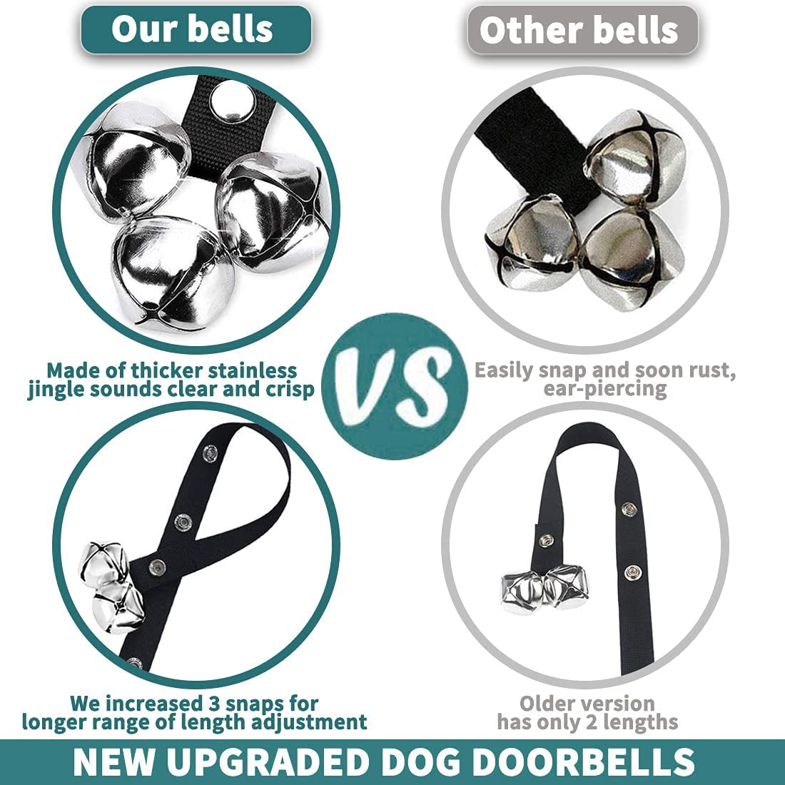 Potty Training Door Bells — Adjustable Hanging Dog Bells