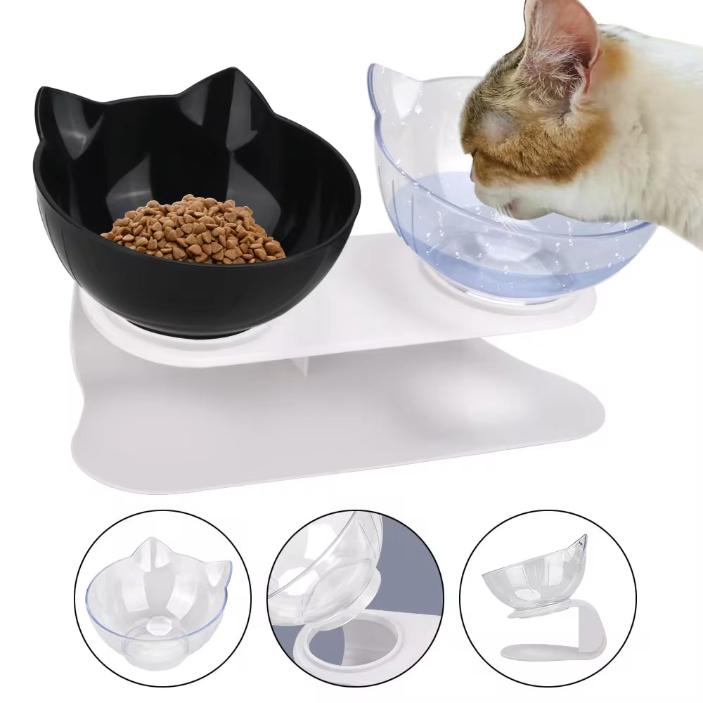 Raised Double Bowl Feeding Stand — Non-Slip, image 2 of 14