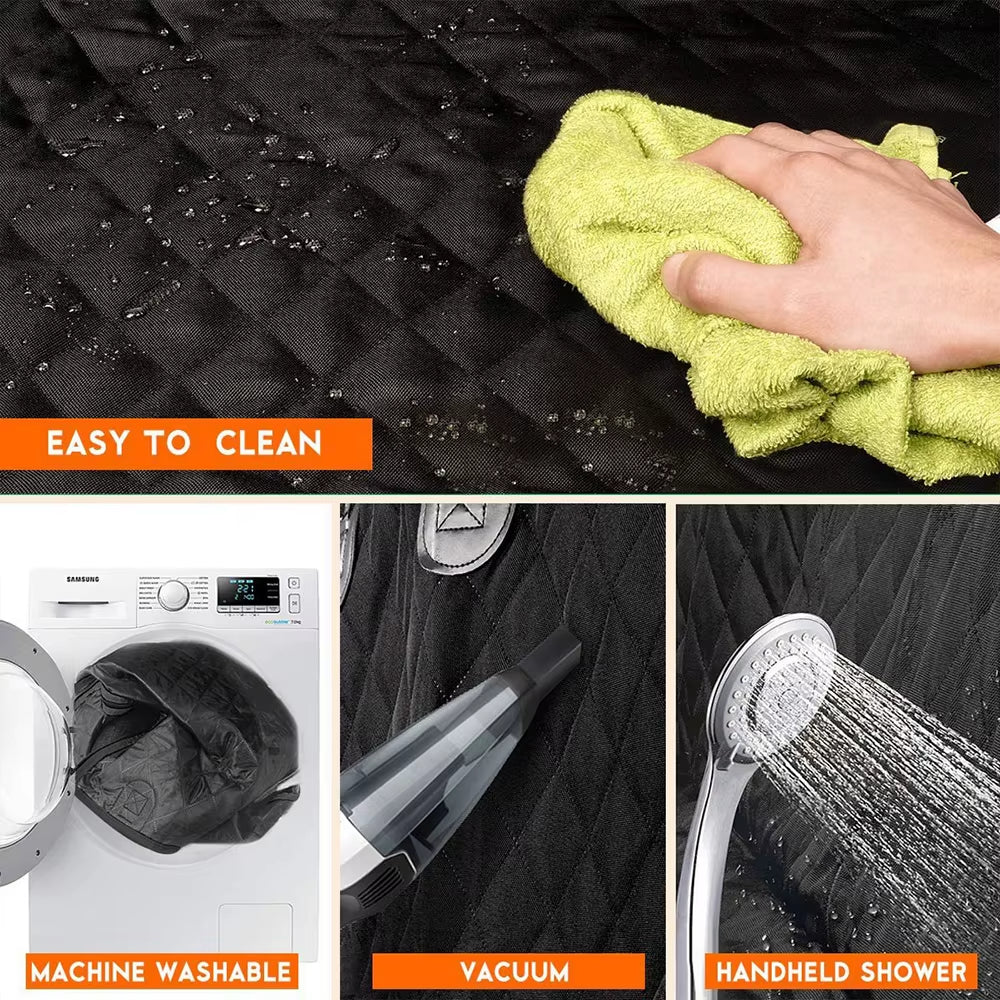 Waterproof Back-Seat Dog Hammock with Mesh Window