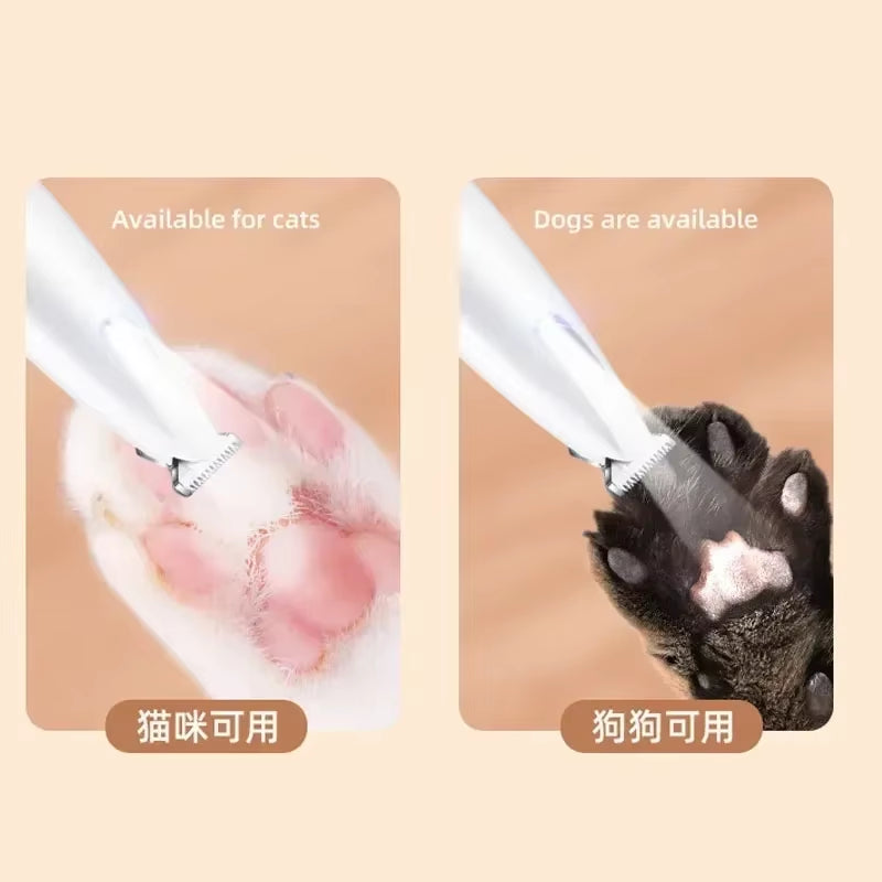 Cordless Paw Trimmer with LED Light & Wide Blade