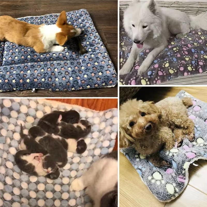 Reversible Flannel Pet Blanket & Crate Mat