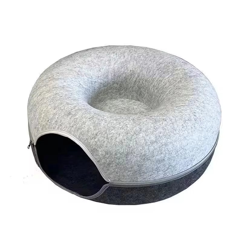 Donut Cat Tunnel Bed — 2-In-1 Play Tunnel & Nest, image 7 of 8