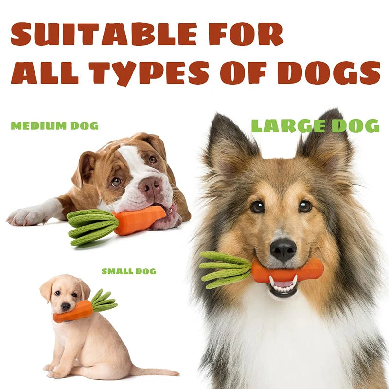 Natural Rubber Carrot Chew Toy for Tough Chewers, image 7 of 7