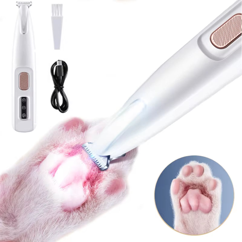 Cordless Paw Trimmer with LED Light & Wide Blade