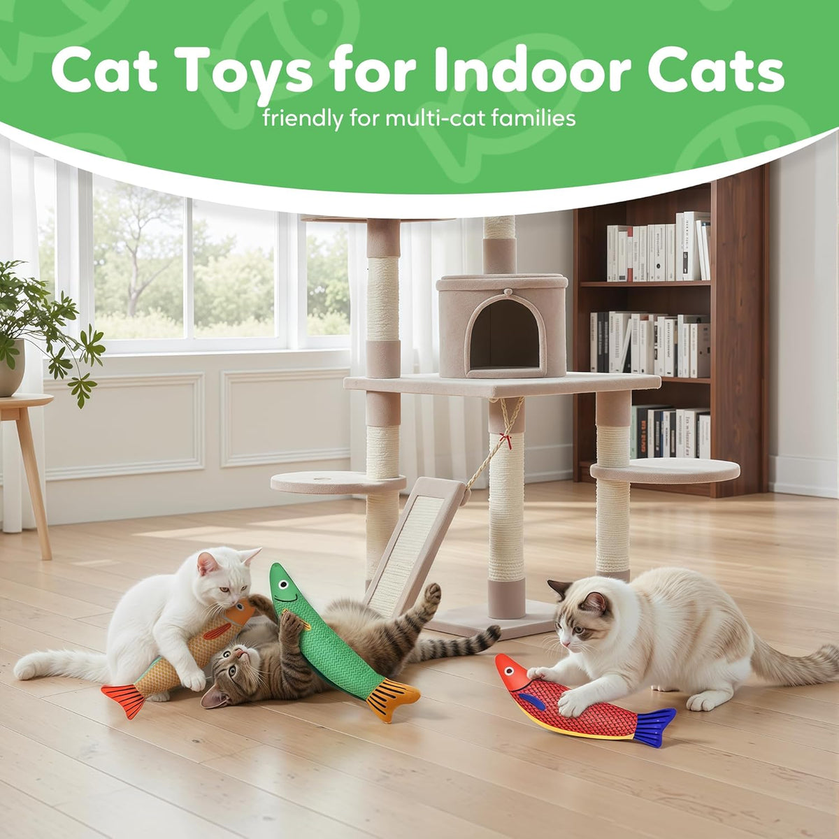 Catnip Kicker Fish Toy — Crinkle Chew for Indoor Cats, image 6 of 7
