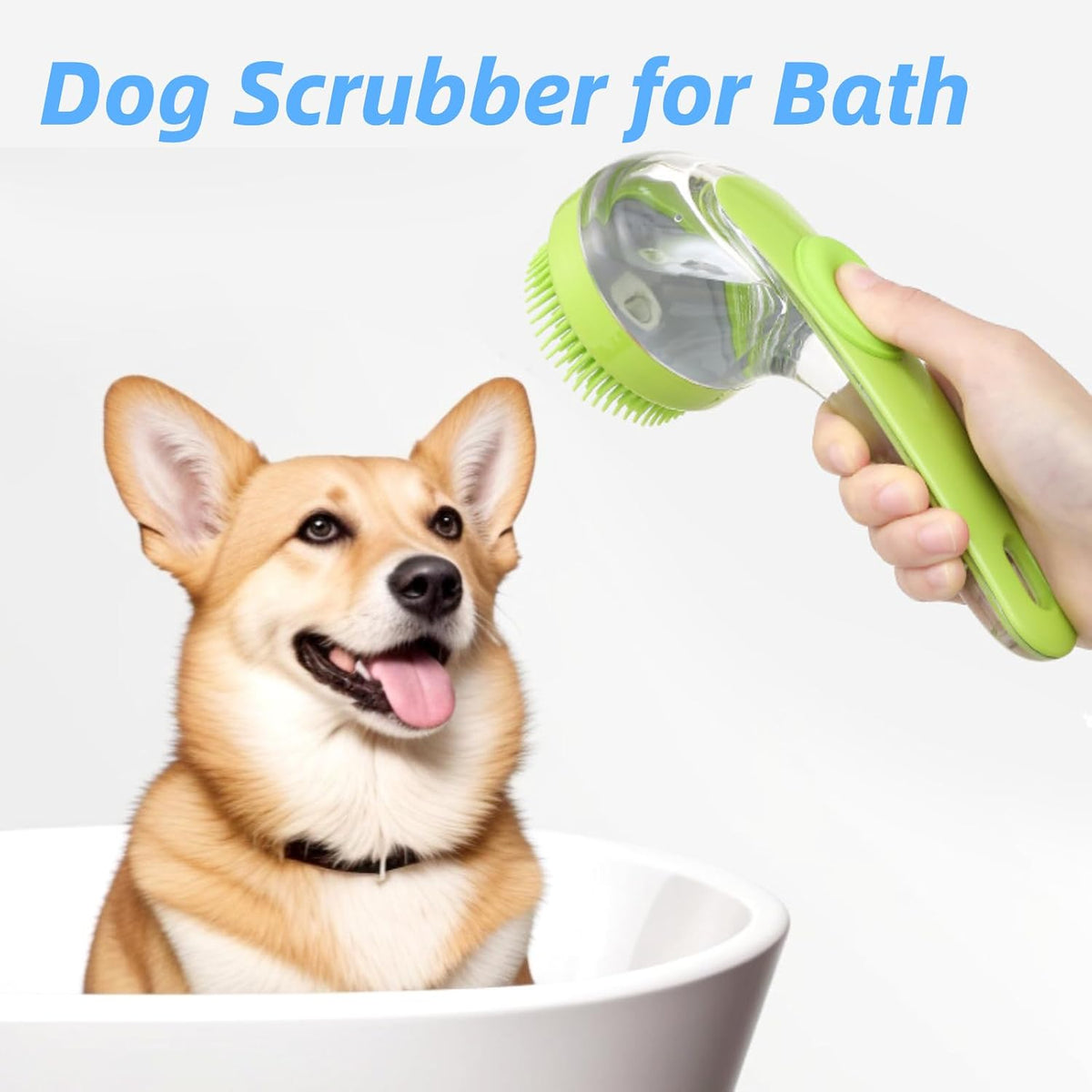 2-In-1 Dog Bath Brush with Shampoo Dispenser, image 5 of 8