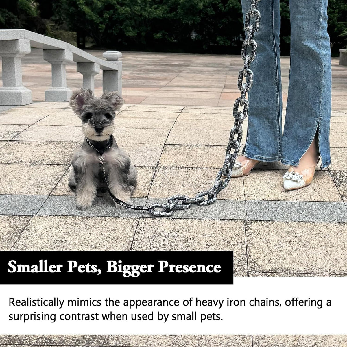 Oversized Novelty Chain Leash — 6 Ft Lightweight