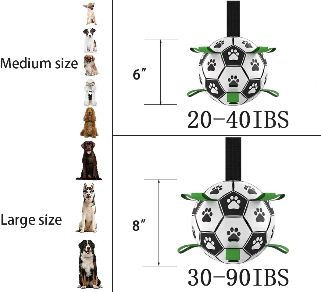 Tough Tug & Fetch Dog Soccer Ball with Grab Straps, image 2 of 7