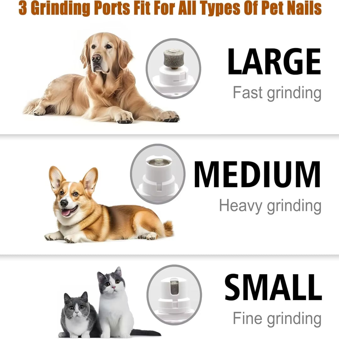 Quiet Pet Nail Grinder with Dual LED Lights