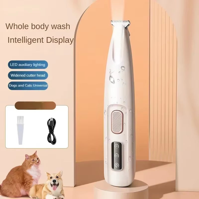 Cordless Paw Trimmer with LED Light & Wide Blade