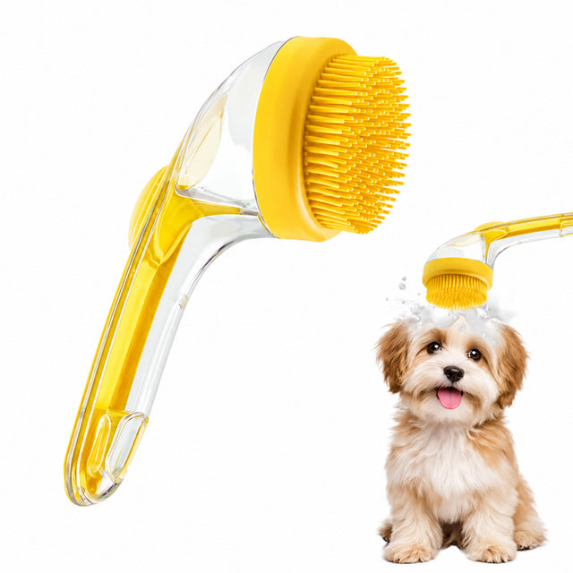 2-In-1 Dog Bath Brush with Shampoo Dispenser