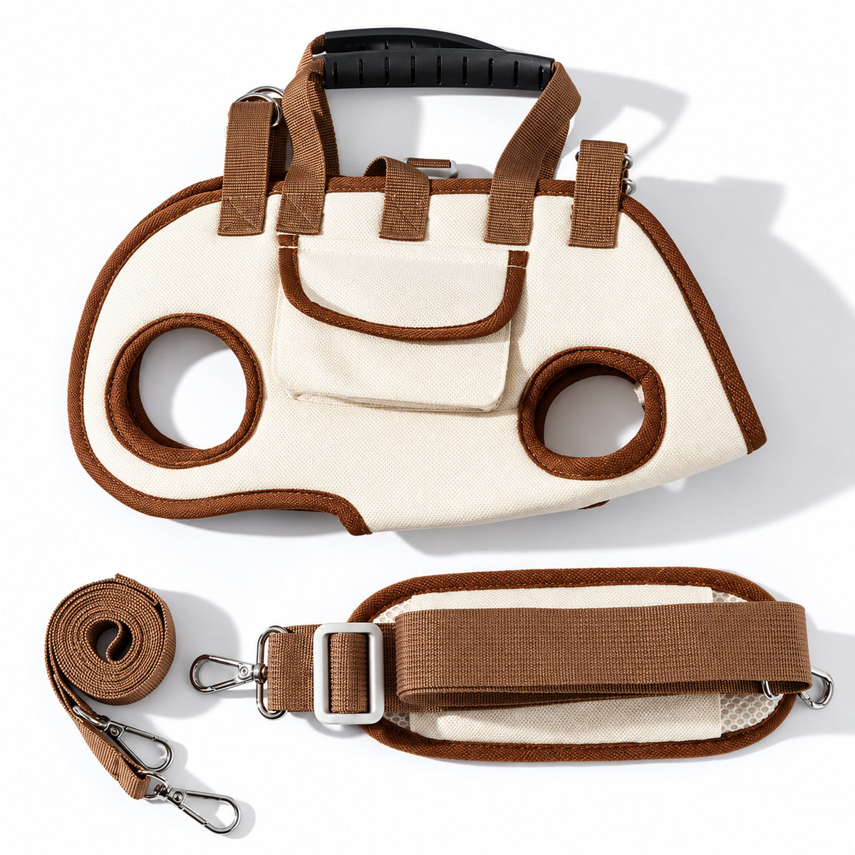 Breathable Pet Sling Carrier with Leash Clip