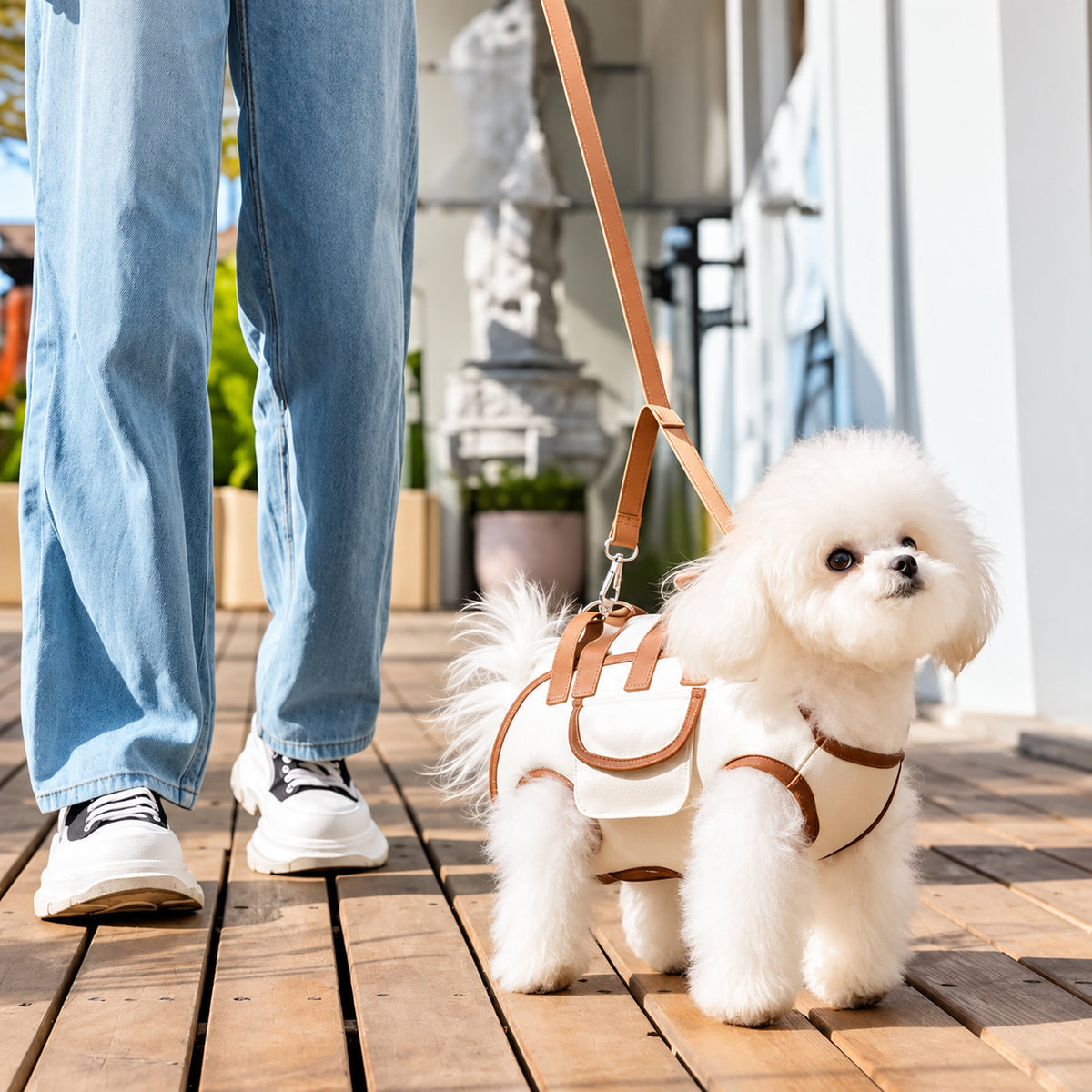 Breathable Pet Sling Carrier with Leash Clip, image 4 of 6