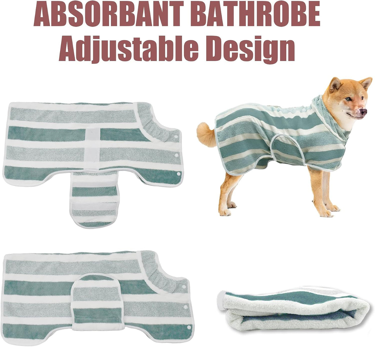 Fast-Drying Dog Bathrobe Towel — Super Absorbent